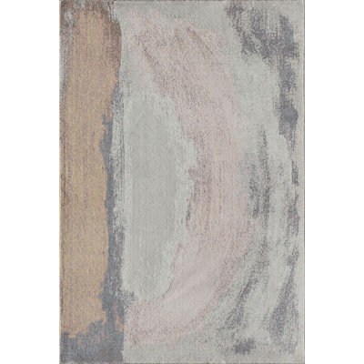 Claudeen Contemporary Brush Stroke Area Rug