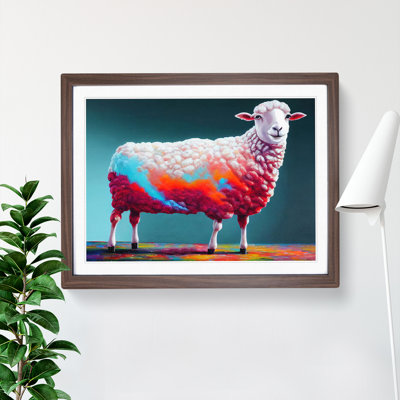 Splashed Sheep - Framed Print
