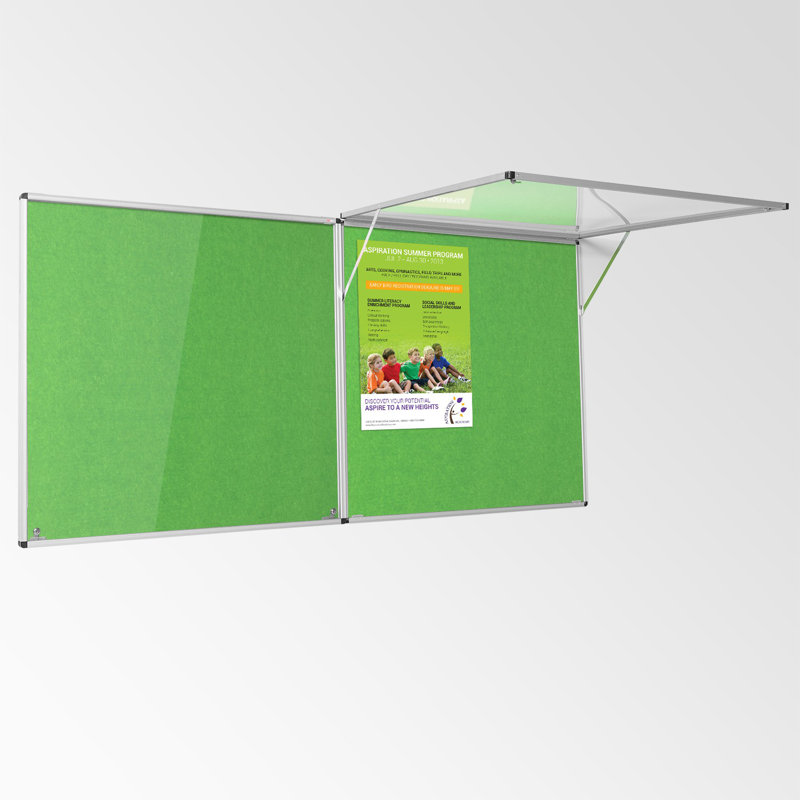 Corridor Wall Mounted Bulletin Board, 120cm H x 120cm W, Apple Green