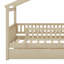 Wooden house bed with trundle