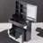 Vanity Desk, 29.2" Small Size Left Drawer Desktop Vanity Table , Cushioned Stool, Large Sliding, Touch Control, Tri-Color Switching, Brightness Adjust LED Mirror, High Capacity Storage, Suitable For Small Space