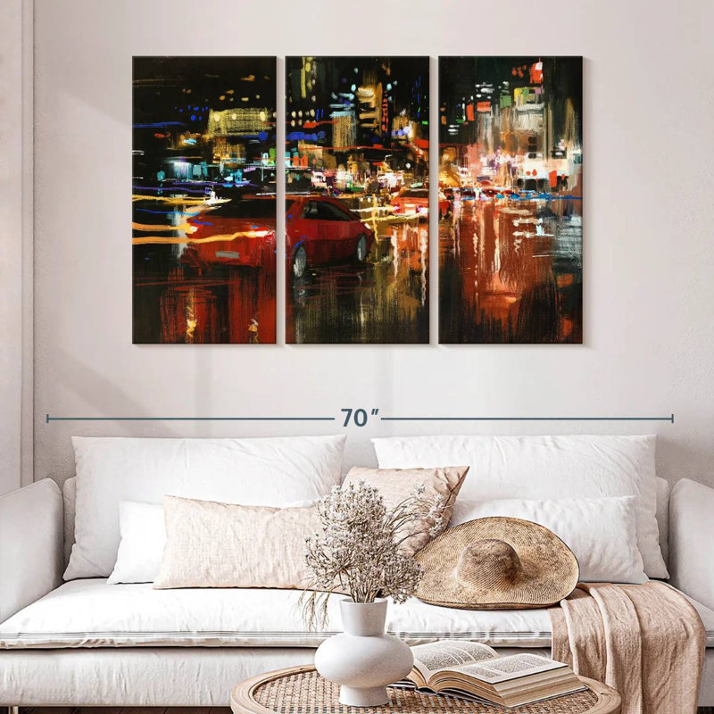 Mehar LA Night Rush, 32" H x 50" W