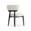 Chaise d'appoint noire et blanche à dossier solide (ensemble de 2)-1533481646