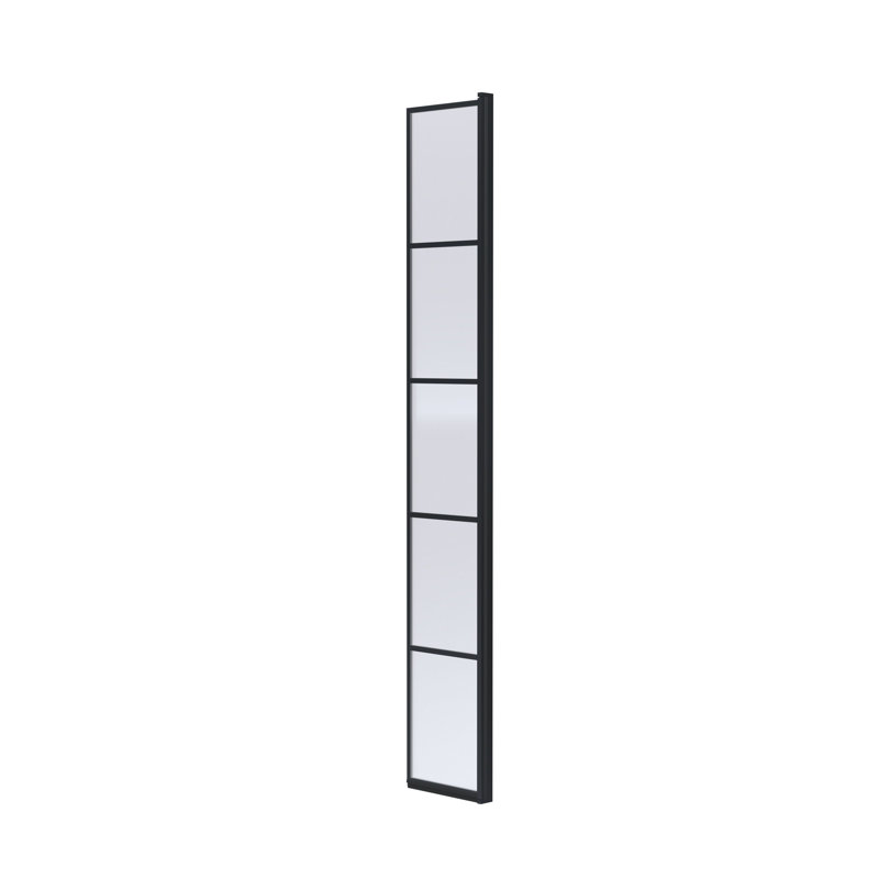 nuie 300mm Matt Black Wetroom Flipper Screen