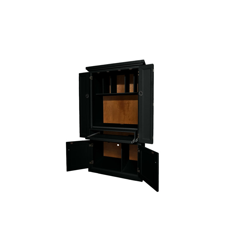 Konstantinas Armoire Desk, Black