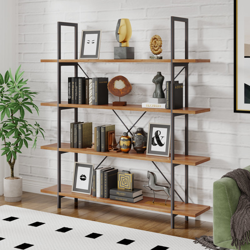 Gwyneth Etagere Bookcase, 77" H x 72" W x 13.25'' D