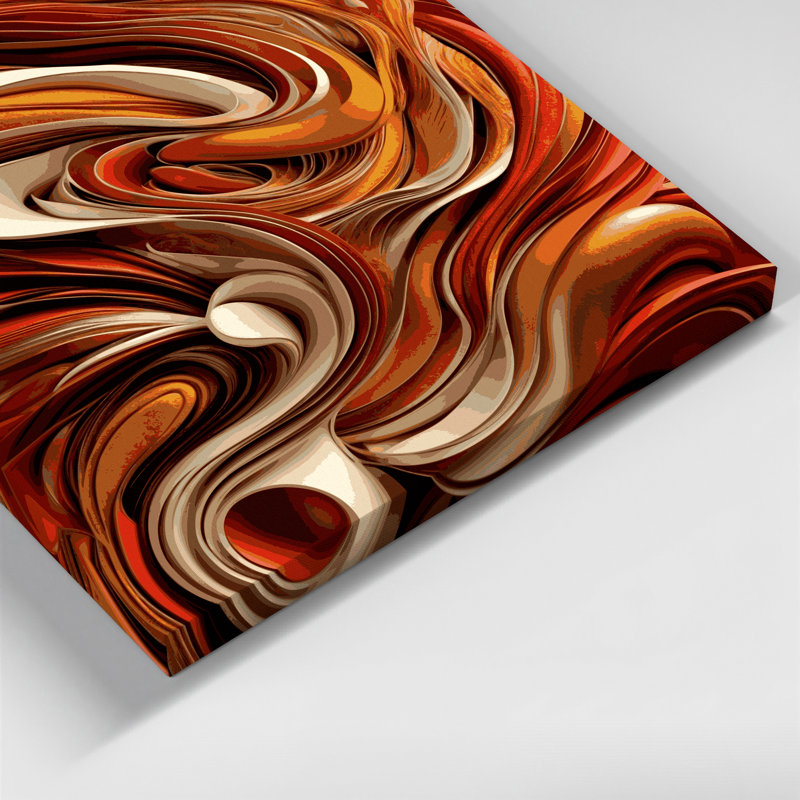 Art numérique sur toile, abstraction numérique 17, H 16 po x l 16 po