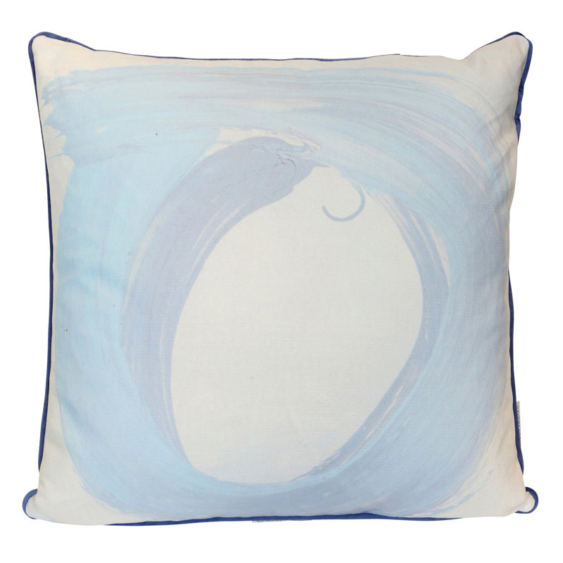 Coussin Quiet Current - bleu pâle et ivoire doux - 22 po x 22 po