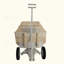 Chariot de jardin d'extérieur avec rampes en bois