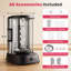 Rôtissoire verticale 32 Qt 1800W avec accessoires complets pour poulet entier, Kebab et poisson