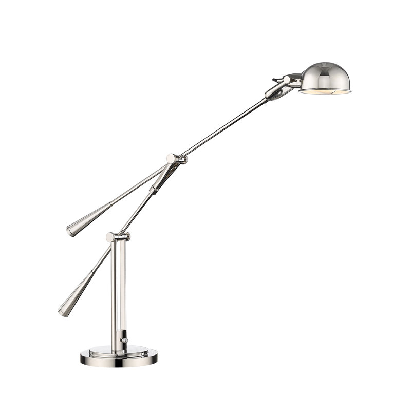 Lampe de table 1 lumière Rishika Park, Nickel poli