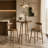 39.37"H Round Bar Table, Solid Wood Bistro Table with Sturdy Frame