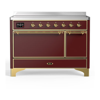 Cuisinière à induction ILVE Majestic III Series 48 po avec 6 éléments à induction (porte pleine)