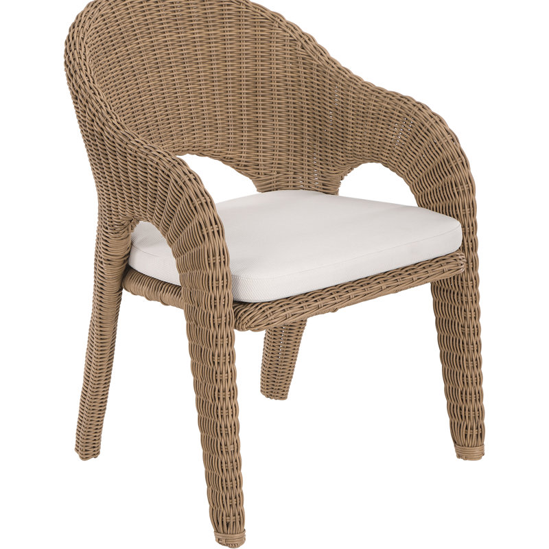 Chaise de patio d'extérieur en oléfine Seacrest, Naturel