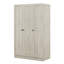 Penderie à 3 portes avec tablettes, gris