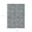 Tapis intérieur lavable floral 9 pi x 12 pi gris