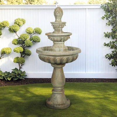 Fontaine italienne pour l'extérieur - Fontaine en cascade de H 42,5 po pour la maison