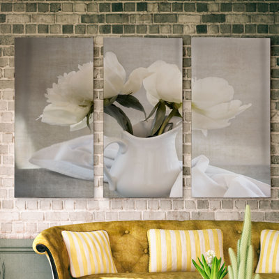Farmhouse Blooms - ensemble de 3 reproductions de photos sur toile