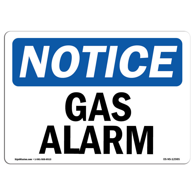 Enseigne de détecteur de gaz robuste