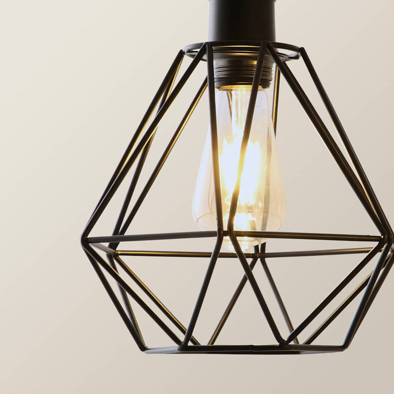 3 - Light Matte Black Pendant, No