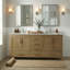 Armoire 72 "avec plateau en granite, armoire en bois massif avec double évier Chêne 72"-1237742650-1237742647