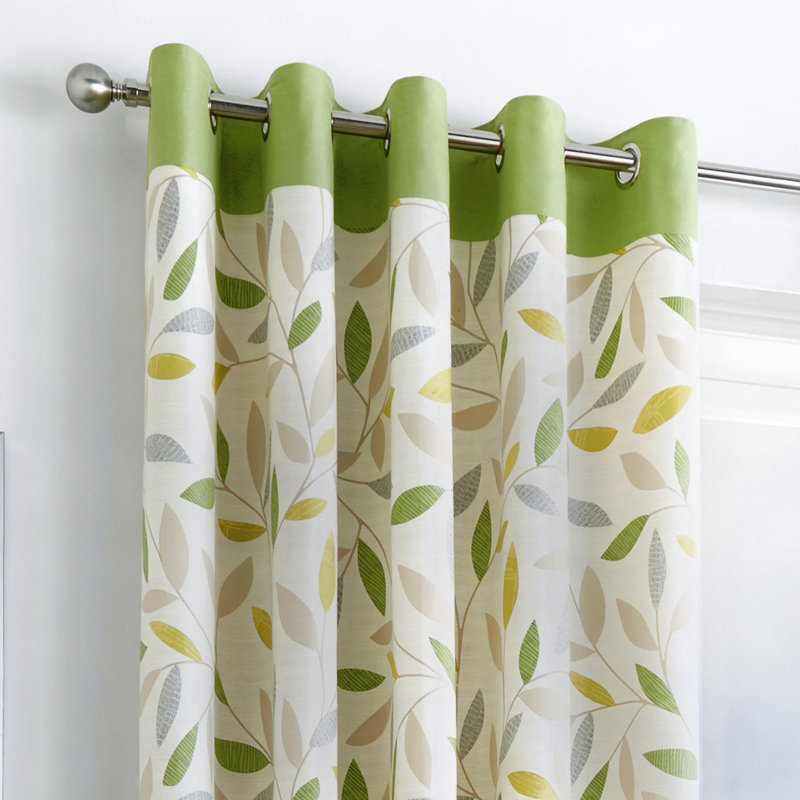 Sheer Curtain Pair, Width 117 x Drop 183 cm, Green
