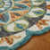 Arla Floral Oriental Hand Tufted Scalloped Wool Area Rug
