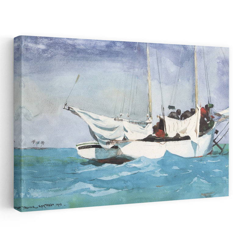 Key West, Hahage Anchor, 1903, océan côtier classique, reproduction d'art mural, H 16 po x l 24 po
