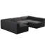 104.32*70.86 Modular With Chaise And . Dark Grey Sectional Couch. Compressed Sponge, Supportive Spring Bag U Shaped Sleeper Comfort At Its-1268695784