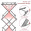Séchoir à vêtements, séchoir à linge à 3 niveaux pour les vêtements, sécheuse à vêtements extensible en métal, support à serviettes pliable, séchoir à air, gris