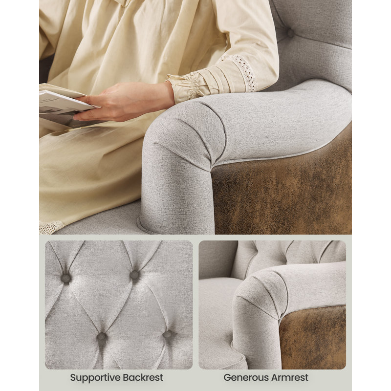 Set Of 2 Erithon 31.5" Wide Upholstered Wingback Accent Chair