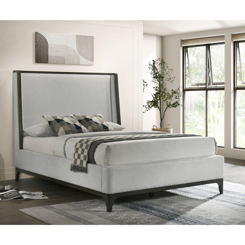 Kloss Upholstered Wingback Platform Bed, King