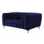 Causeuse en velours bleu