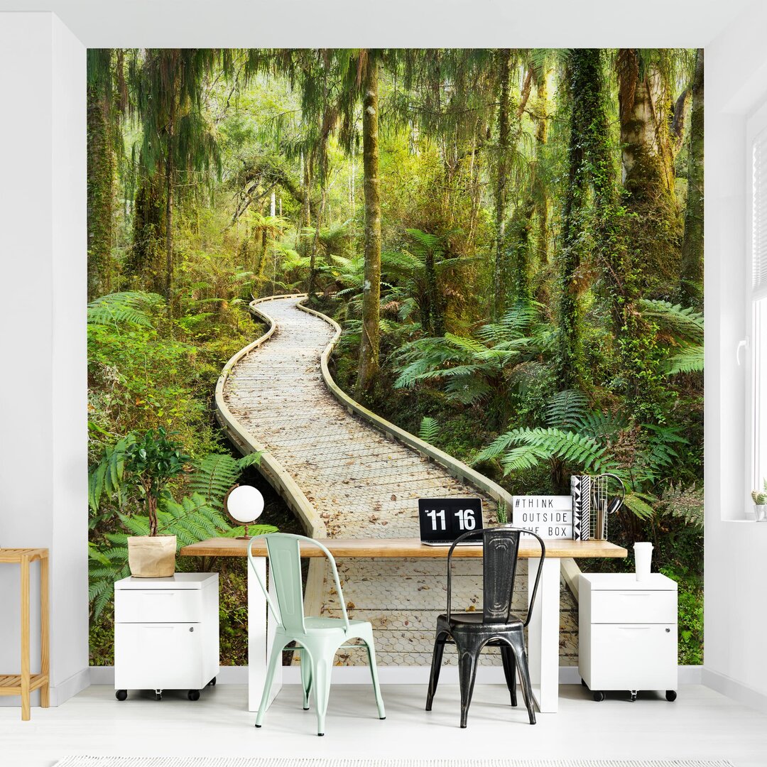 Strukturierte Fototapete Path in the Jungle 1,92 m x 192 cm