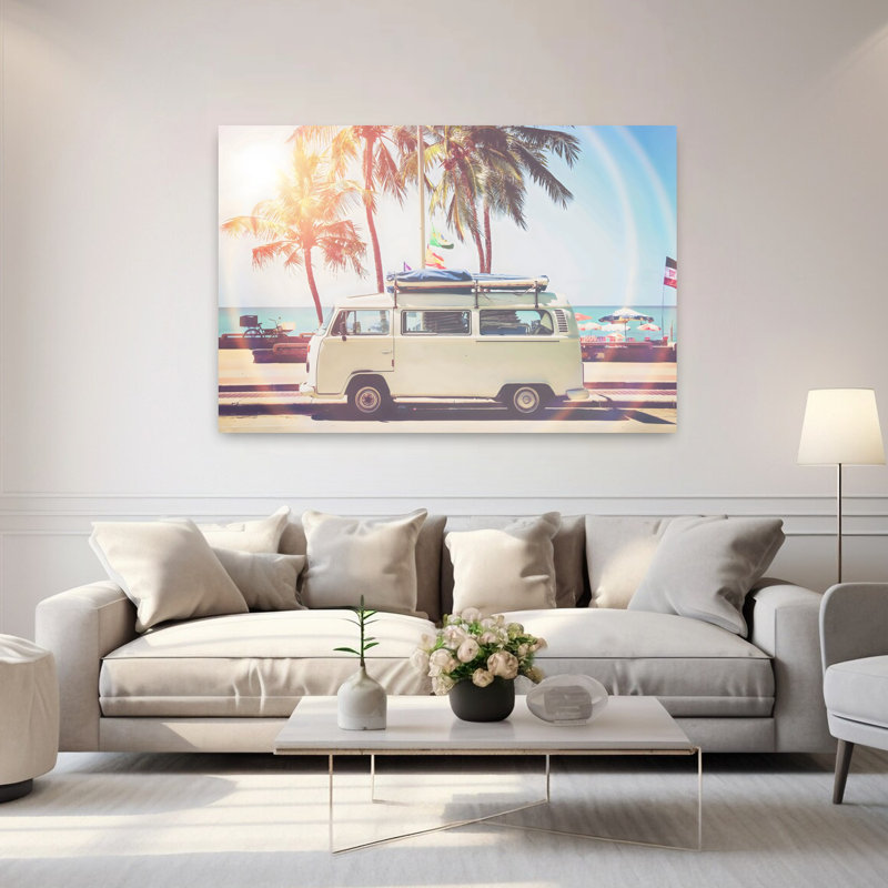 Camper Van, art mural contemporain, H 40 po x l 60 po