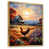 Toile avec cadre flottant or