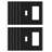 2 Gang Midsize 1-Toggle/1-Decorator/Rocker Wall Plate, Black (10 Pack)-67661096