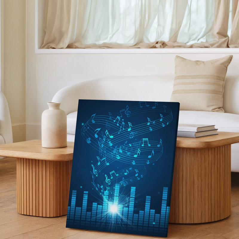 Reproduction d'art numérique sur toile abstraite, H 9 po x l 12 po