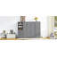 Lit escamotable grand format VARELON avec placard, tiroirs et tablettes-2057117675
