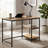 Rustic Beige 42" Compact Desk with Space-Saving Storage Shelves-920976625