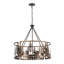 Lustre tambour de ferme moderne 26 "avec lumières sculptées 26"