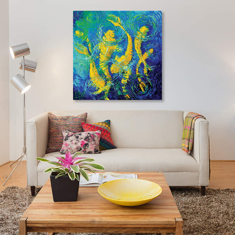 « make a voeu », reproduction sur toile, H 26 po x l 26 po x P 1,5 po, Toile tendue, Pas de tapis
