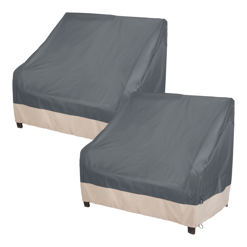Housse pour causeuse de patio Modern Leisure Renaissance, paquet de 2, L 66 po x l 40 po x H 39 po, gris
