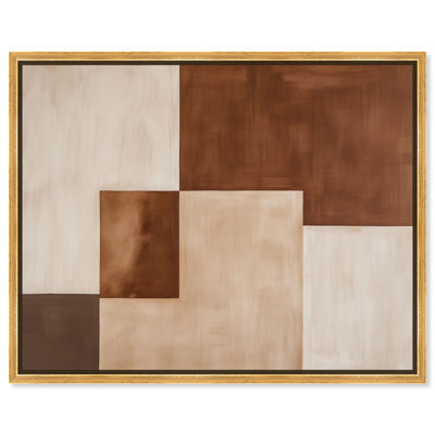 Brown Panels III Canvas Modern Boho Abstract by
