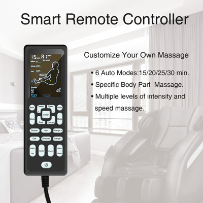 Fauteuil de massage RealRelax MM350 avec fauteuil chauffant complet pour le corps avec mode zéro gravité et lecteur de musique Bluetooth