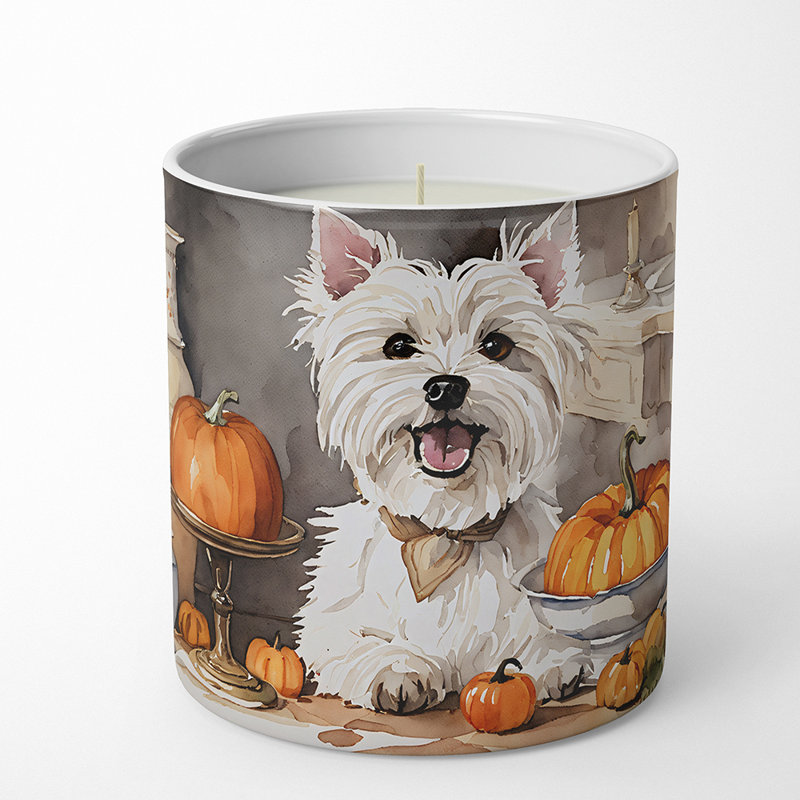 Bougie parfumée Pumpkin Pie avec support en céramique