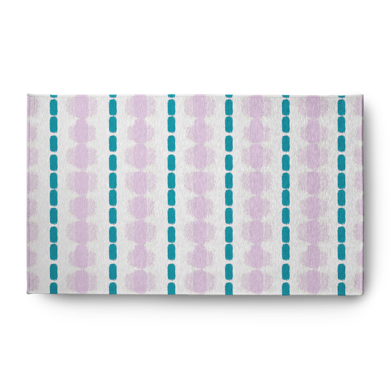 Tapis en chenille à rayures aquarelle, Rectangle 3 pi x 5 pi