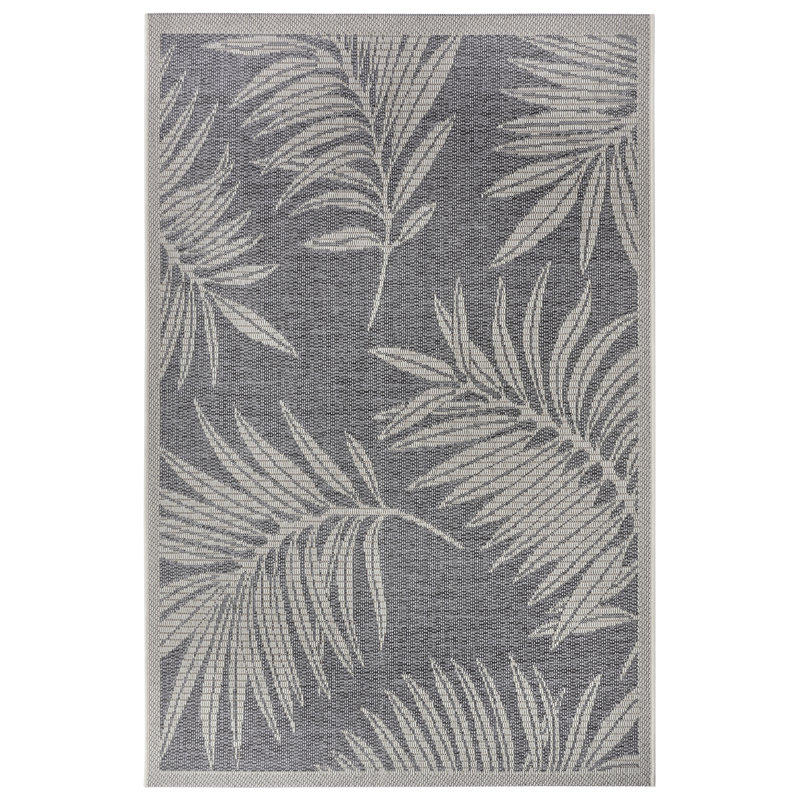 Paru Flatweave Grey/Cream Rug, Rectangle 63 x 120 cm