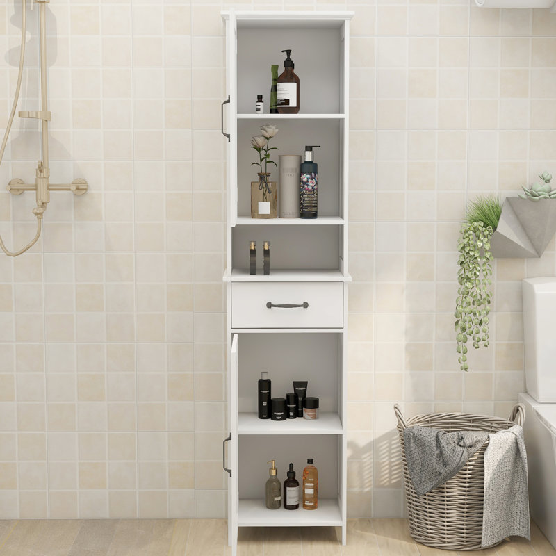 Armoire sur pied Slim White