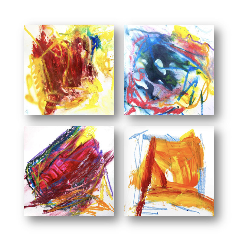 Mineral Series 4 I Print by John Beard, Black Floater Framed, 40" H x 40" W x 3" D